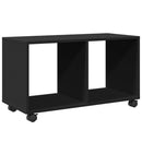 vidaXL fekete szerelt fa görgős szekrény 72 x 33 x 42,5 cm