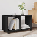 vidaXL fekete szerelt fa görgős szekrény 72 x 33 x 42,5 cm