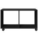 vidaXL fekete szerelt fa görgős szekrény 72 x 33 x 42,5 cm