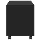 vidaXL fekete szerelt fa görgős szekrény 72 x 33 x 42,5 cm
