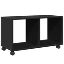 vidaXL fekete szerelt fa görgős szekrény 72 x 33 x 42,5 cm