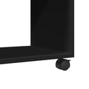 vidaXL fekete szerelt fa görgős szekrény 72 x 33 x 42,5 cm