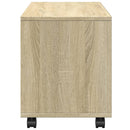 vidaXL sonoma tölgy színű szerelt fa görgős szekrény 72 x 33 x 42,5 cm