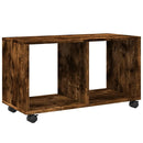 vidaXL füstös tölgy színű szerelt fa görgős szekrény 72 x 33 x 42,5 cm