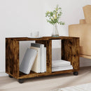 vidaXL füstös tölgy színű szerelt fa görgős szekrény 72 x 33 x 42,5 cm