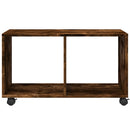 vidaXL füstös tölgy színű szerelt fa görgős szekrény 72 x 33 x 42,5 cm