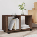 vidaXL barna tölgy színű szerelt fa görgős szekrény 72 x 33 x 42,5 cm