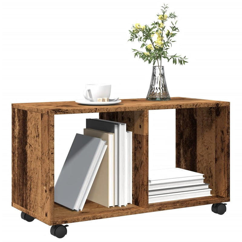 vidaXL antik fa színű szerelt fa görgős szekrény 72 x 33 x 42,5 cm
