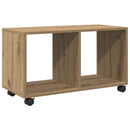 vidaXL kézműves tölgy színű szerelt fa görgős szekrény 72x33x42,5 cm