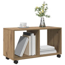 vidaXL kézműves tölgy színű szerelt fa görgős szekrény 72x33x42,5 cm