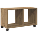 vidaXL kézműves tölgy színű szerelt fa görgős szekrény 72x33x42,5 cm