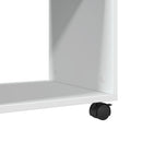 vidaXL fehér szerelt fa kisasztal kerekekkel 70 x 35 x 60 cm