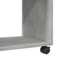 vidaXL betonszürke szerelt fa kisasztal kerekekkel 70 x 35 x 60 cm