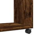 vidaXL füstös tölgy színű szerelt fa kisasztal kerekekkel 70x35x60 cm