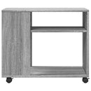 vidaXL szürke sonoma színű szerelt fa kerekes kisasztal 70x35x60 cm