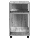 vidaXL szürke sonoma színű szerelt fa kerekes kisasztal 70x35x60 cm