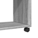 vidaXL szürke sonoma színű szerelt fa kerekes kisasztal 70x35x60 cm