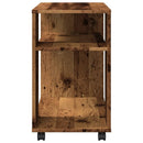 vidaXL antik fa színű szerelt fa kisasztal kerekekkel 70 x 35 x 60 cm