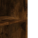 vidaXL füstös tölgy színű szerelt fa kisasztal kerekekkel 55x60x78 cm