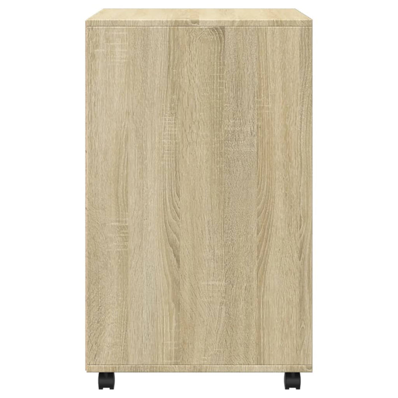 vidaXL sonoma tölgy színű szerelt fa kerekes szekrény 60x48x81 cm