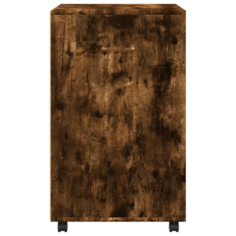 vidaXL füstös tölgy színű szerelt fa kerekes szekrény 60 x 48 x 81 cm