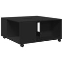 vidaXL fekete szerelt fa dohányzóasztal 80x80x40 cm