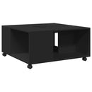 vidaXL fekete szerelt fa dohányzóasztal 80x80x40 cm