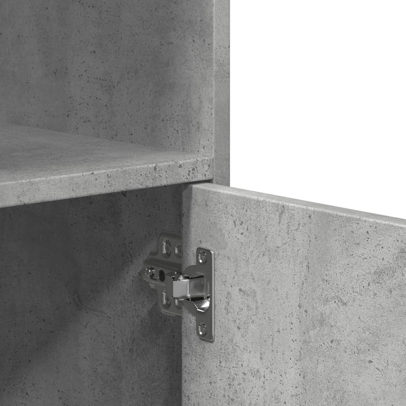 vidaXL betonszürke szerelt fa kerekes szekrény 55 x 40 x 91 cm