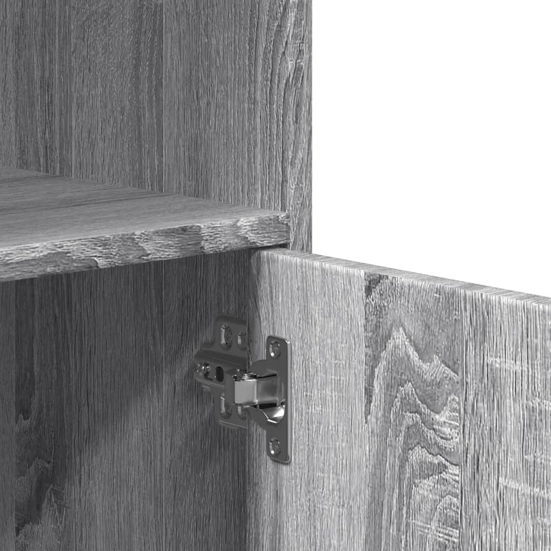 vidaXL szürke sonoma színű szerelt fa kerekes szekrény 55 x 40 x 91 cm