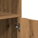 vidaXL kézműves tölgy színű szerelt fa görgős szekrény 55 x 40 x 91 cm