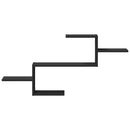 vidaXL fekete szerelt fa fali polc 104 x 15 x 49 cm