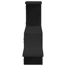 vidaXL fekete szerelt fa fali polc 104 x 15 x 49 cm