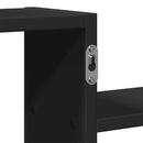 vidaXL fekete szerelt fa fali polc 104 x 15 x 49 cm