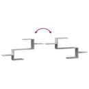 vidaXL betonszürke szerelt fa fali polc 104 x 15 x 49 cm