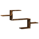 vidaXL füstös tölgy színű szerelt fa fali polc 104 x 15 x 49 cm