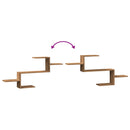 vidaXL kézműves tölgy színű szerelt fa fali polc 104 x 15 x 49 cm