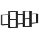 vidaXL fekete szerelt fa fali polc 159 x 18 x 65 cm