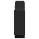 vidaXL fekete szerelt fa fali polc 159 x 18 x 65 cm