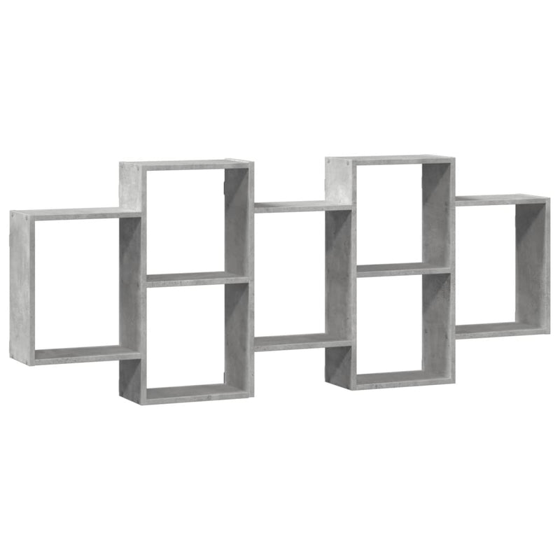 vidaXL betonszürke szerelt fa fali polc 159 x 18 x 65 cm