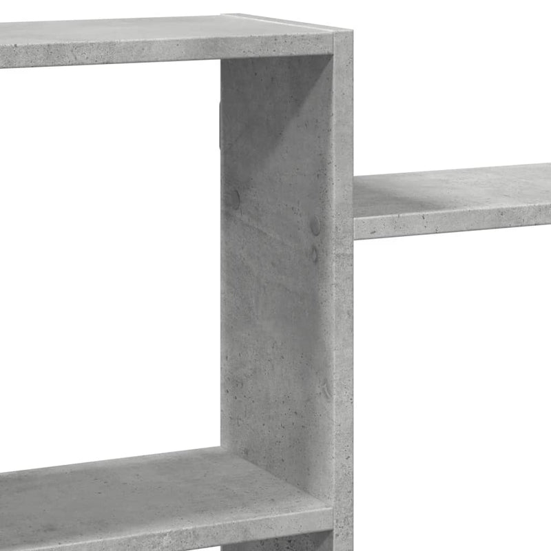 vidaXL betonszürke szerelt fa fali polc 159 x 18 x 65 cm