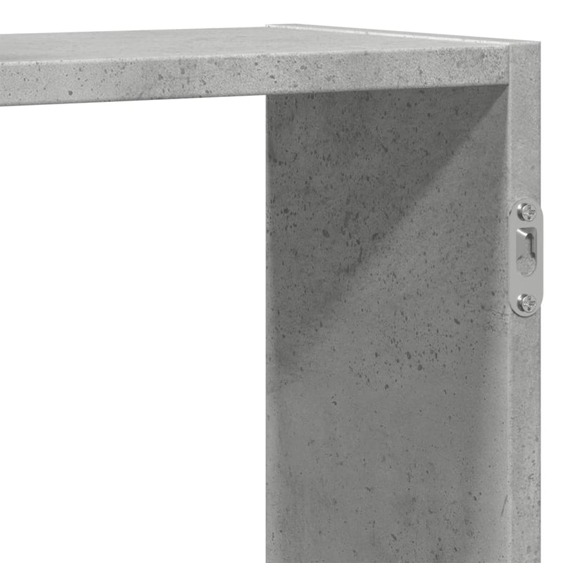 vidaXL betonszürke szerelt fa fali polc 159 x 18 x 65 cm