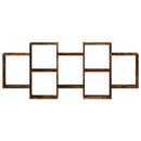 vidaXL füstös tölgy színű szerelt fa fali polc 159 x 18 x 65 cm