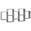 vidaXL szürke sonoma színű szerelt fa fali polc 159 x 18 x 65 cm