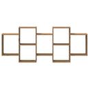 vidaXL kézműves tölgy színű szerelt fa fali polc 159 x 18 x 65 cm