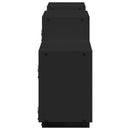 vidaXL fekete szerelt fa fali polc 129 x 18 x 42 cm