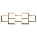 vidaXL sonoma tölgy színű szerelt fa fali polc 129 x 18 x 42 cm