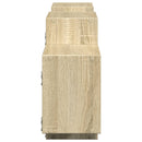 vidaXL sonoma tölgy színű szerelt fa fali polc 129 x 18 x 42 cm