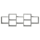 vidaXL betonszürke szerelt fa fali polc 129 x 18 x 42 cm