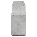 vidaXL betonszürke szerelt fa fali polc 129 x 18 x 42 cm