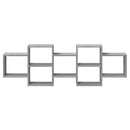 vidaXL szürke sonoma színű szerelt fa fali polc 129 x 18 x 42 cm